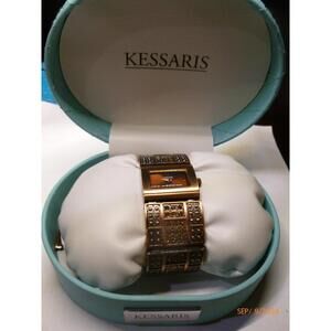 Kessaris Womens Watch Copper Tone Rhinestones in‎ Box Quartz